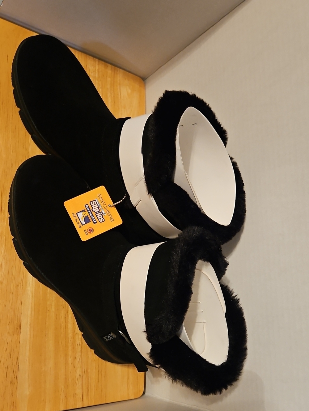 Skechers Black Slip-In Boots NWOT